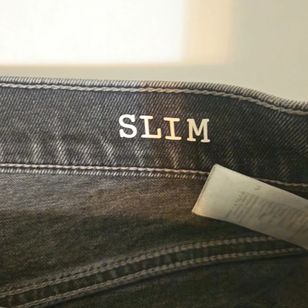 Madewell Jeans Mens‎ 34x34 Black Slim Fit Faded Dark Wash Denim Pants